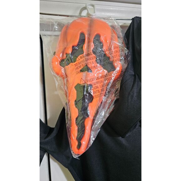 Ghost Face Costume 2 Mask Ghostface Lives Pumpkin Faux Leather Gloves Knife Kids - Picture 4 of 13